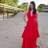 VESTIDO DE LINHO EM CAMADAS