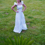 VESTIDO LONGO TRICOLINE