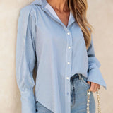 CAMISA LISTRADA OVERSIXED COM HOTFIX