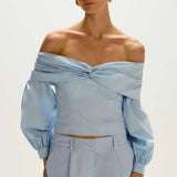 BLUSA DOMITILA AZUL BACCIO 38