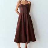 VESTIDO MIDI COM PESPONTO GROSSO CORPO