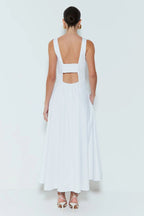 Vestido Midi Acinturado com Botões Vista