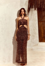 VESTIDO PAETE COM DETALHE TRANÇA