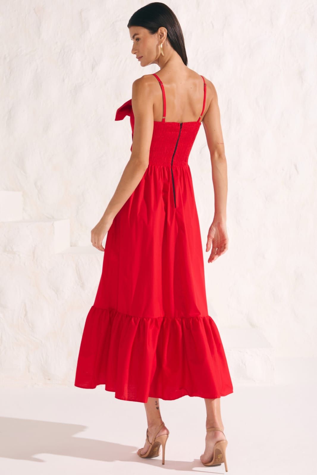 VESTIDO ALÇA E SAIA FORRO