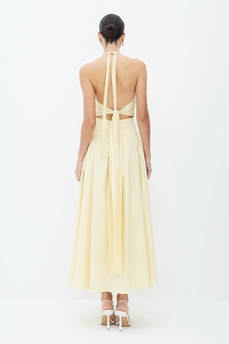 VESTIDO MIDI AMARRAÇÃO COSTAS E PESCOÇO
