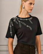 T SHIRT BORDADO FLORAL