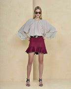 MINISSAIA SUEDE BORDADA