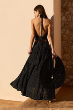 VESTIDO MIDI AMARRAÇÃO COSTAS E PESCOÇO