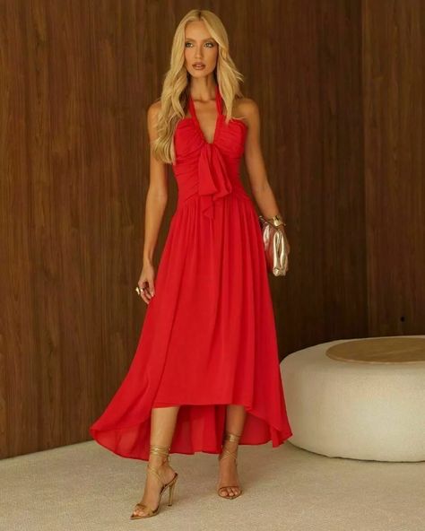 VESTIDO DRAPEADO CHIFFON LAÇO