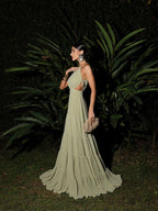 VESTIDO LONGO SAIA CAMADAS