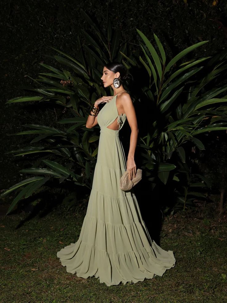 VESTIDO LONGO SAIA CAMADAS