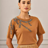 T SHIRT BORDADO FLORAL