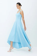 VESTIDO MIDI ALÇA LARGA RECORTESE
