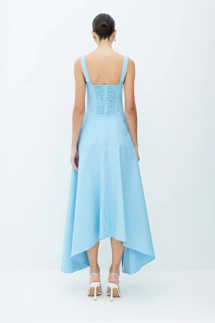 VESTIDO MIDI ALÇA LARGA RECORTESE