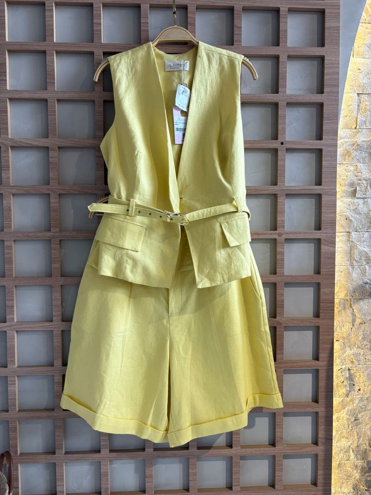 CONJ BERMUDA COLETE COM CINTO