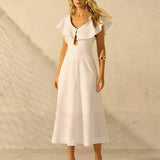 VESTIDO MIDI COM BABADOS RAMI