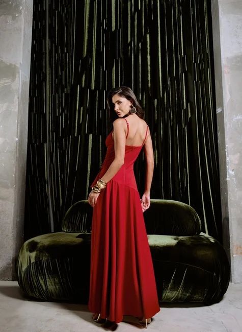 Vestido Longuete Saia Babado