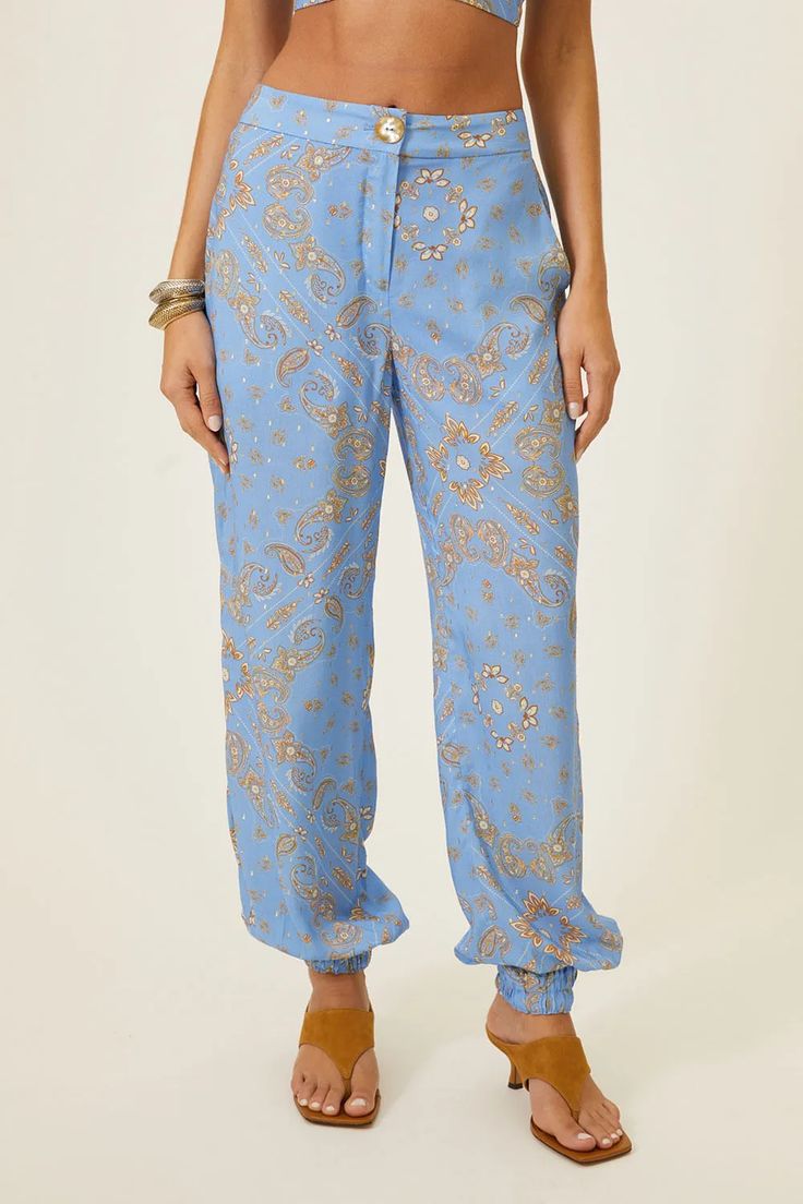 CALÇA ALADDIN ESTAMPADA