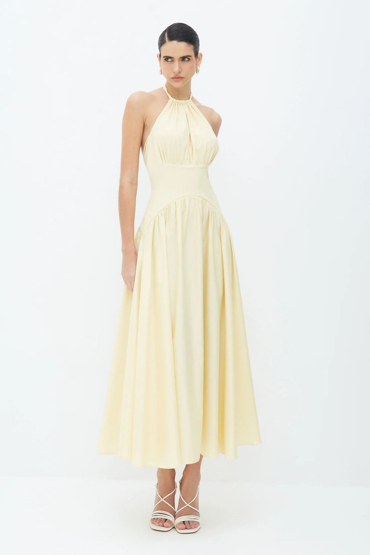 VESTIDO MIDI AMARRAÇÃO COSTAS E PESCOÇO