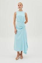 VESTIDO MIDI DRAPEADOS