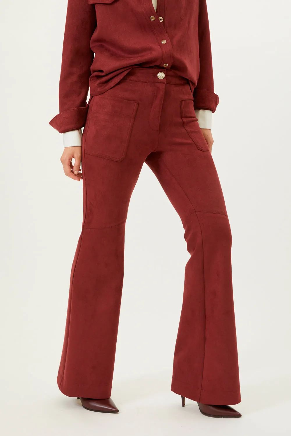CALÇA FLARE CAMURÇA