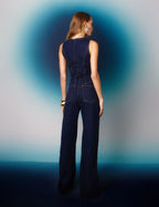 CALÇA PANTALONA COM FAIXA LATERAL