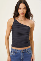 BLUSA OMBRO ÚNICO PHILIPA PRETO