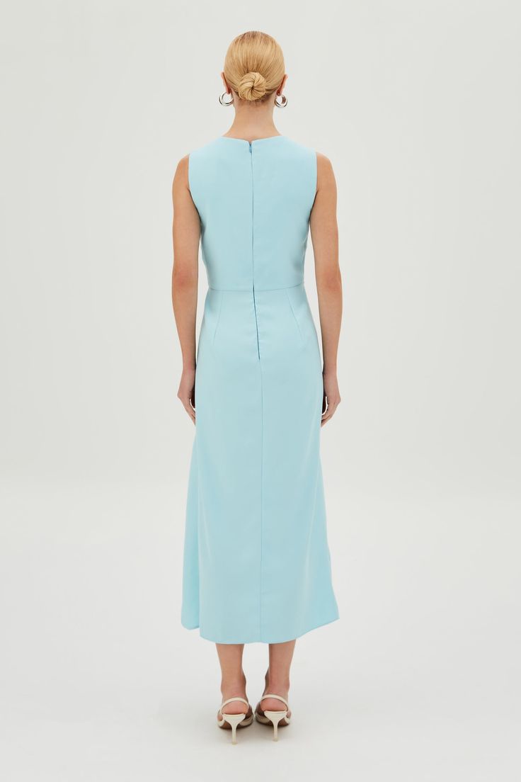 VESTIDO MIDI DRAPEADOS