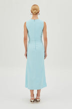VESTIDO MIDI DRAPEADOS