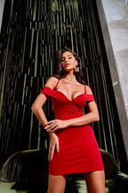 VESTIDO CURTO DETALHE OMBRO