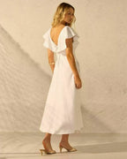 VESTIDO MIDI COM BABADOS RAMI