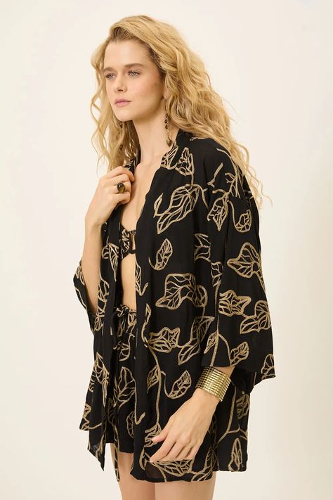 KIMONO VISCOSE BORDADA