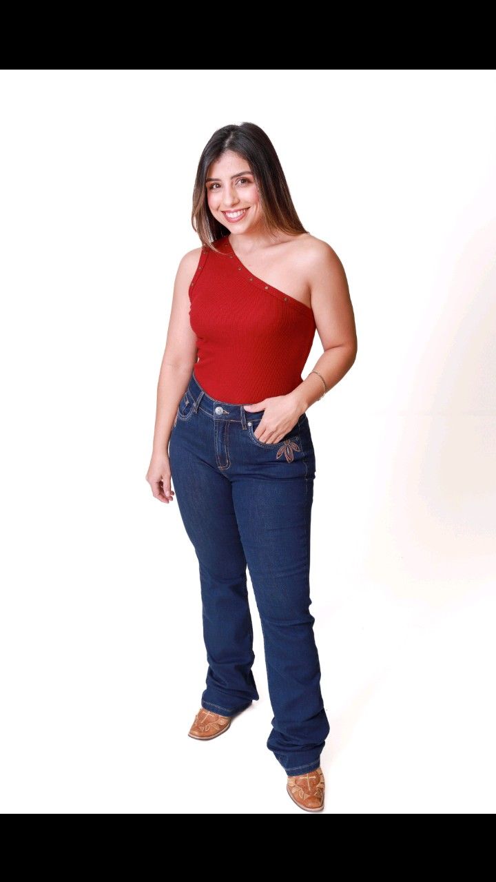 CALÇA FEMININA BORDADOS