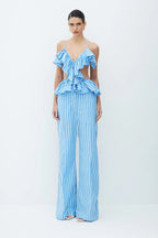 CALÇA RETA COM FRISO FRONTAL