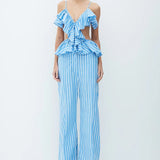 CALÇA RETA COM FRISO FRONTAL