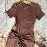 VESTIDO LONGO TORÇÃO CINTURA