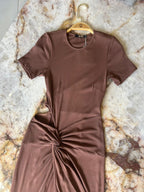 VESTIDO LONGO TORÇÃO CINTURA