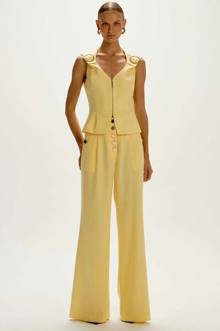 CALCA OLIVIA AMARELO GRACE